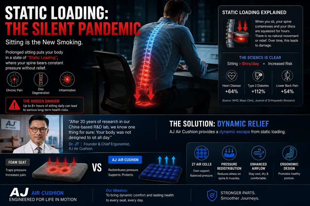 Comparison of static loading vs. dynamic air cushion support for spinal health
