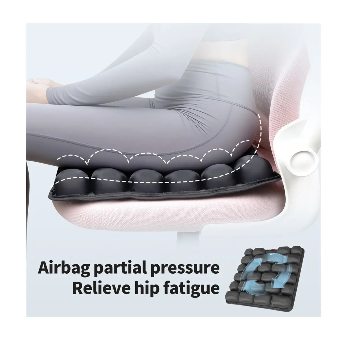 AJ Blue 3D Air Mesh Seat Cushion — Drive Longer, Feel Stronger