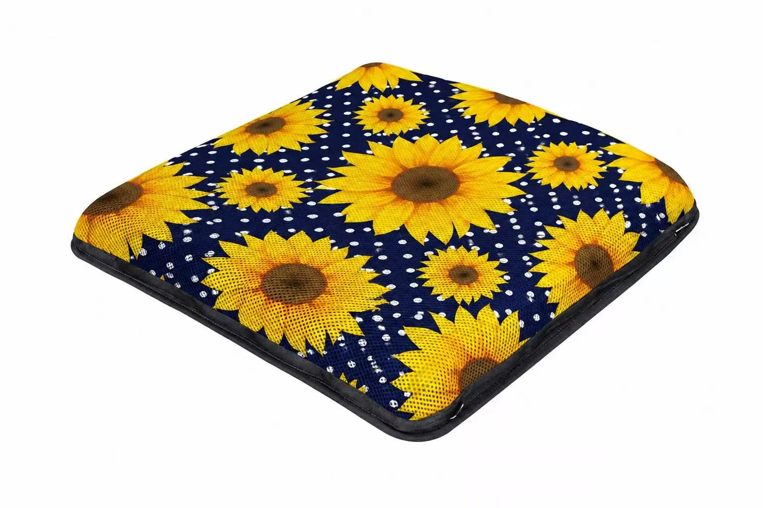 AJ Navy Sunflower Polka Dot 3D Air Mesh Seat Cushion product view