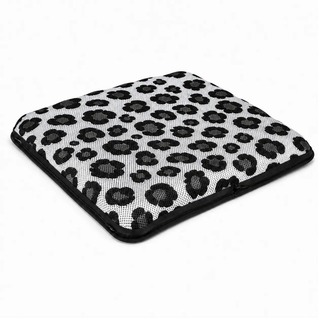 AJ Black Grey Leopard Print 3D Air Mesh Seat Cushion