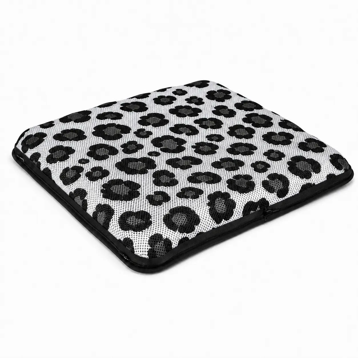 AJ Black Grey Leopard Print 3D Air Mesh Seat Cushion