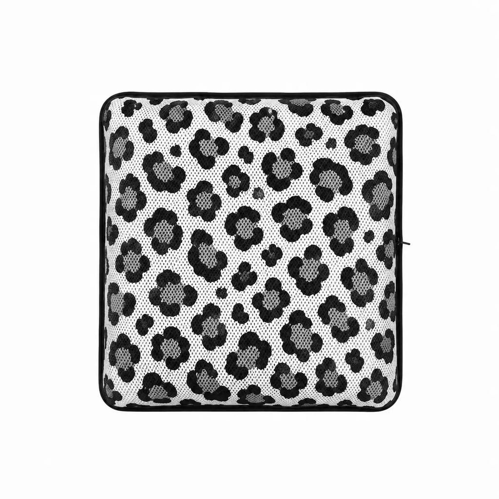 AJ Black Grey Leopard Print 3D Air Mesh Seat Cushion