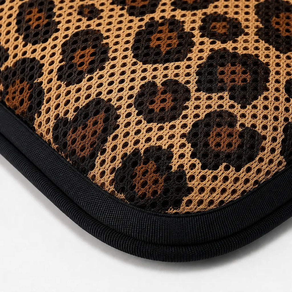 AJ Dark Brown Leopard Print 3D Air Mesh Seat Cushion