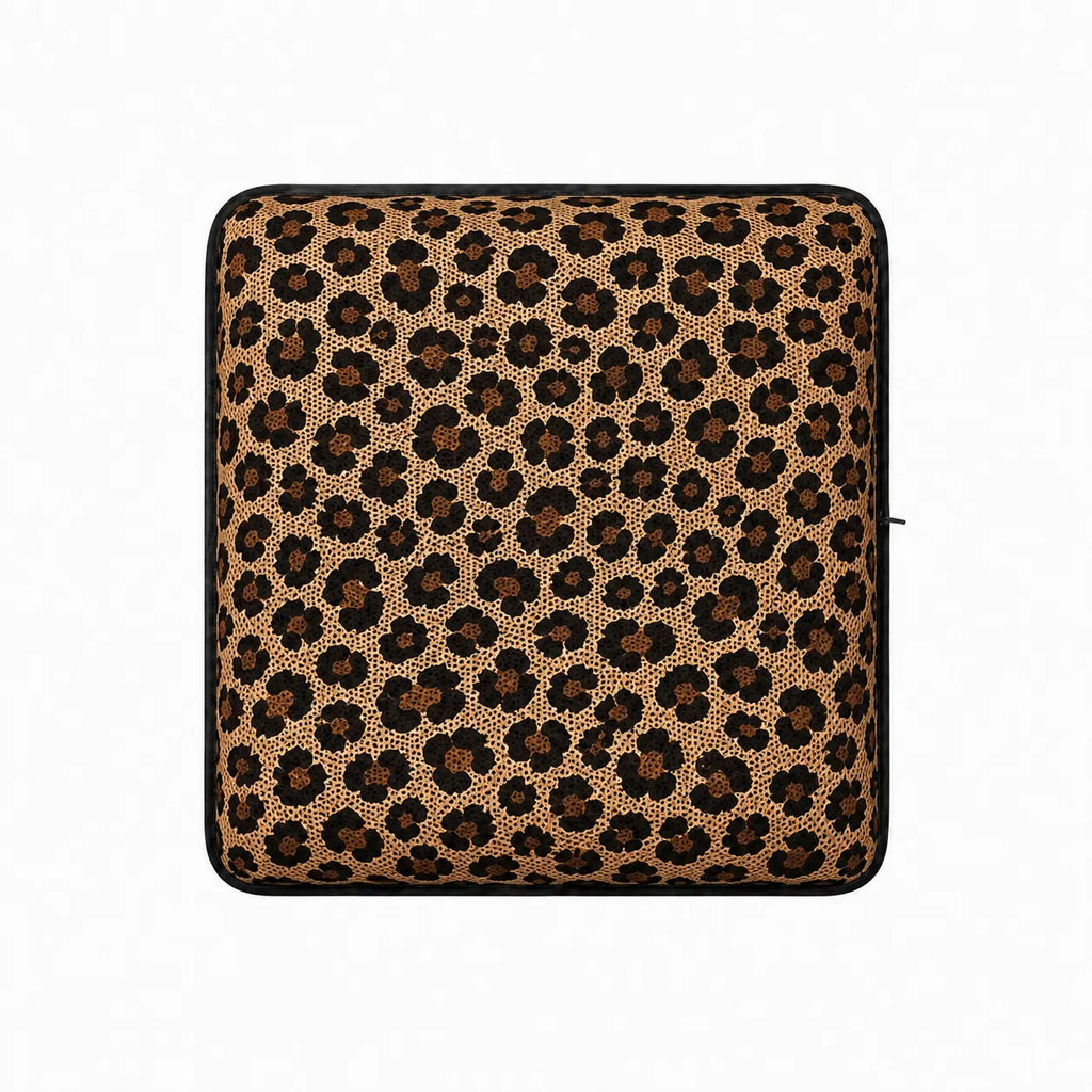 AJ Dark Brown Leopard Print 3D Air Mesh Seat Cushion
