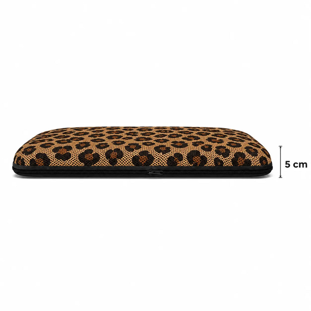 AJ Dark Brown Leopard Print 3D Air Mesh Seat Cushion