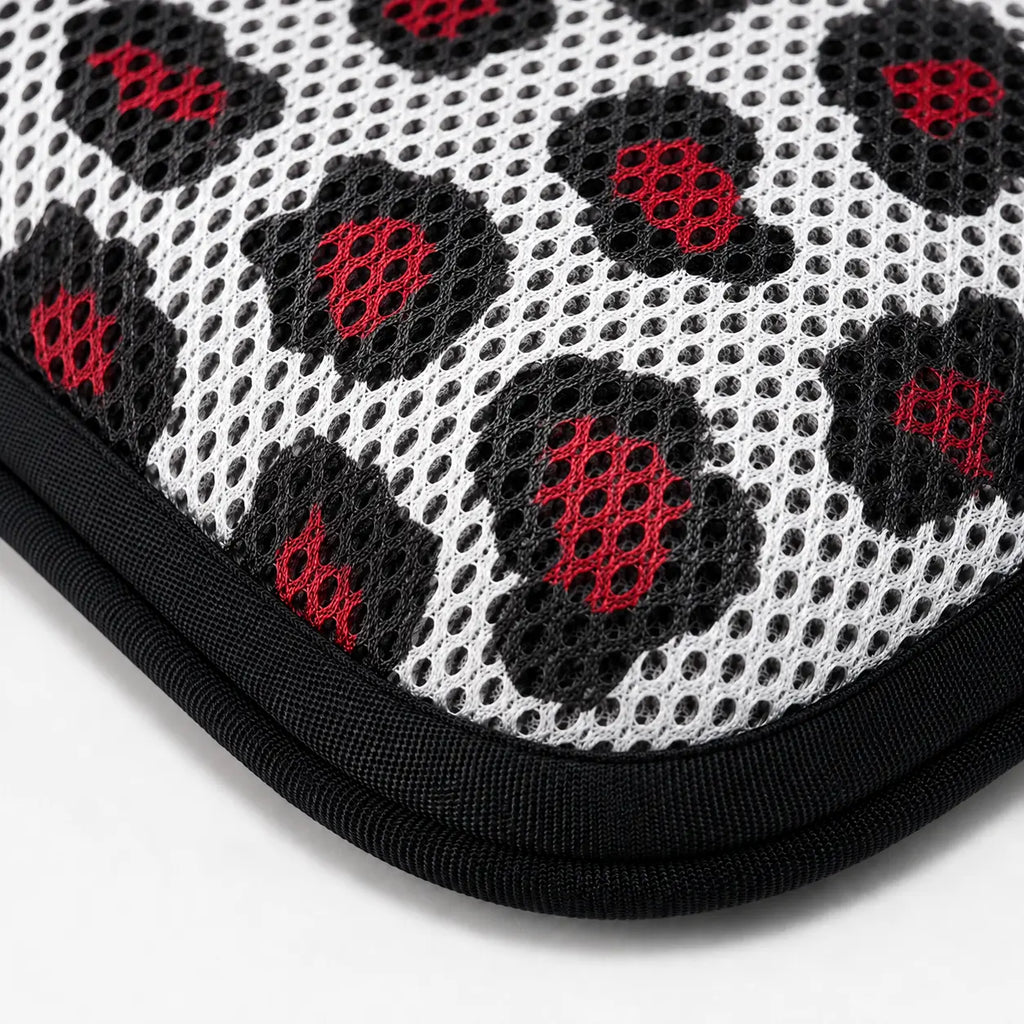 AJ Red Black Leopard Print 3D Air Mesh Seat Cushion