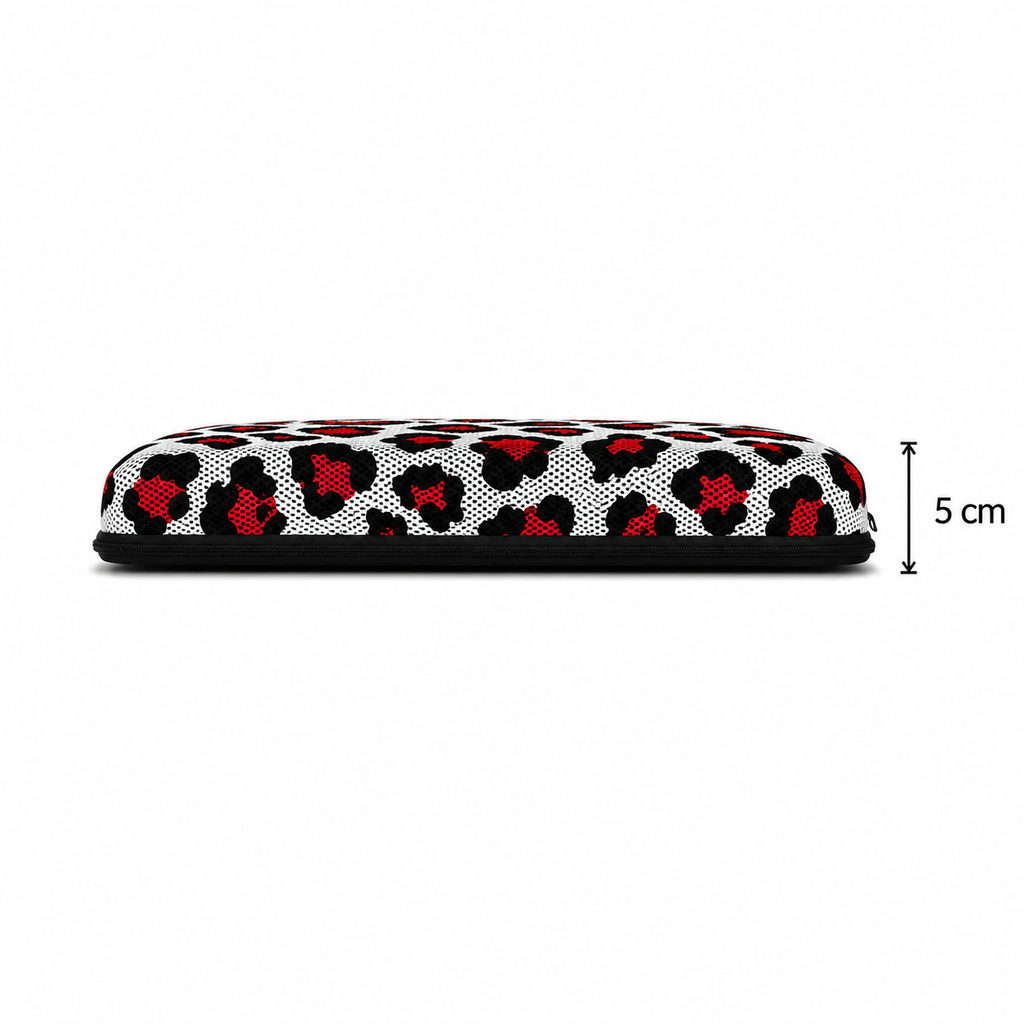 AJ Red Black Leopard Print 3D Air Mesh Seat Cushion