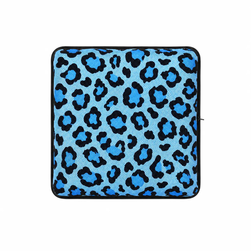 AJ Blue Leopard Print 3D Air Mesh Seat Cushion