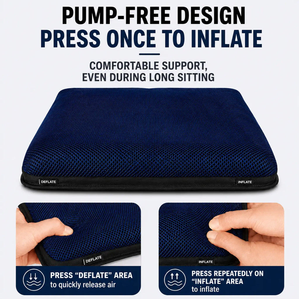 AJ Blue 3D Air Mesh Seat Cushion