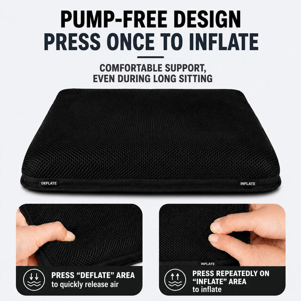 AJ Black 3D Air Mesh Seat Cushion