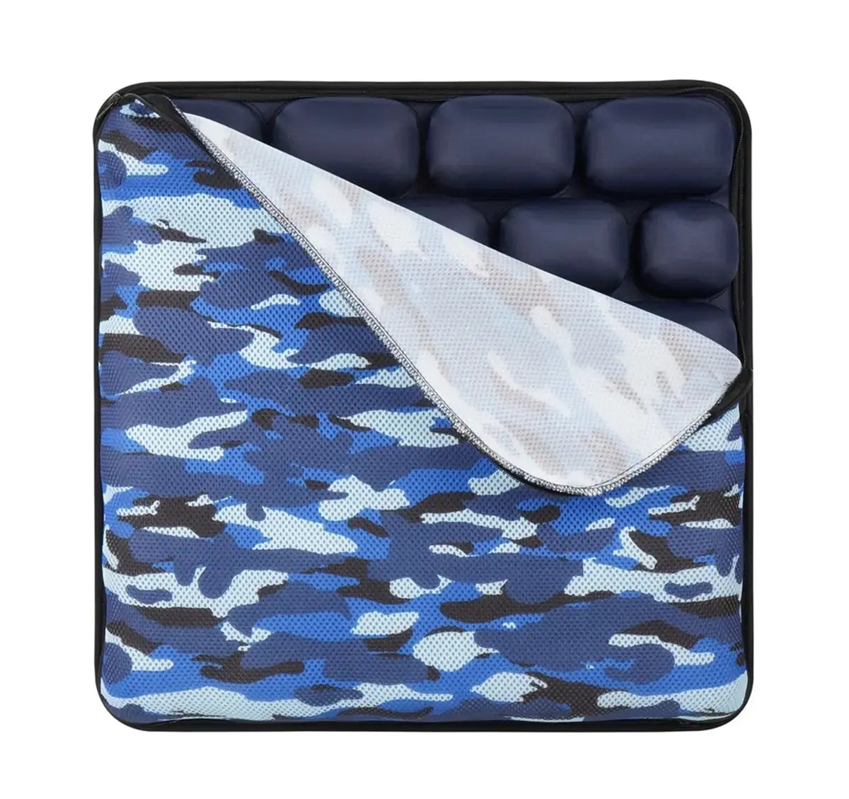AJ Blue Camouflage 3D Air Mesh Seat Cushion — Drive Longer, Feel Stronger AJ Air Cushion